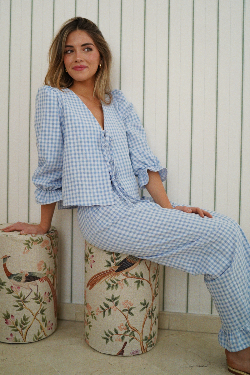 Jane Blue Long Pyjamas