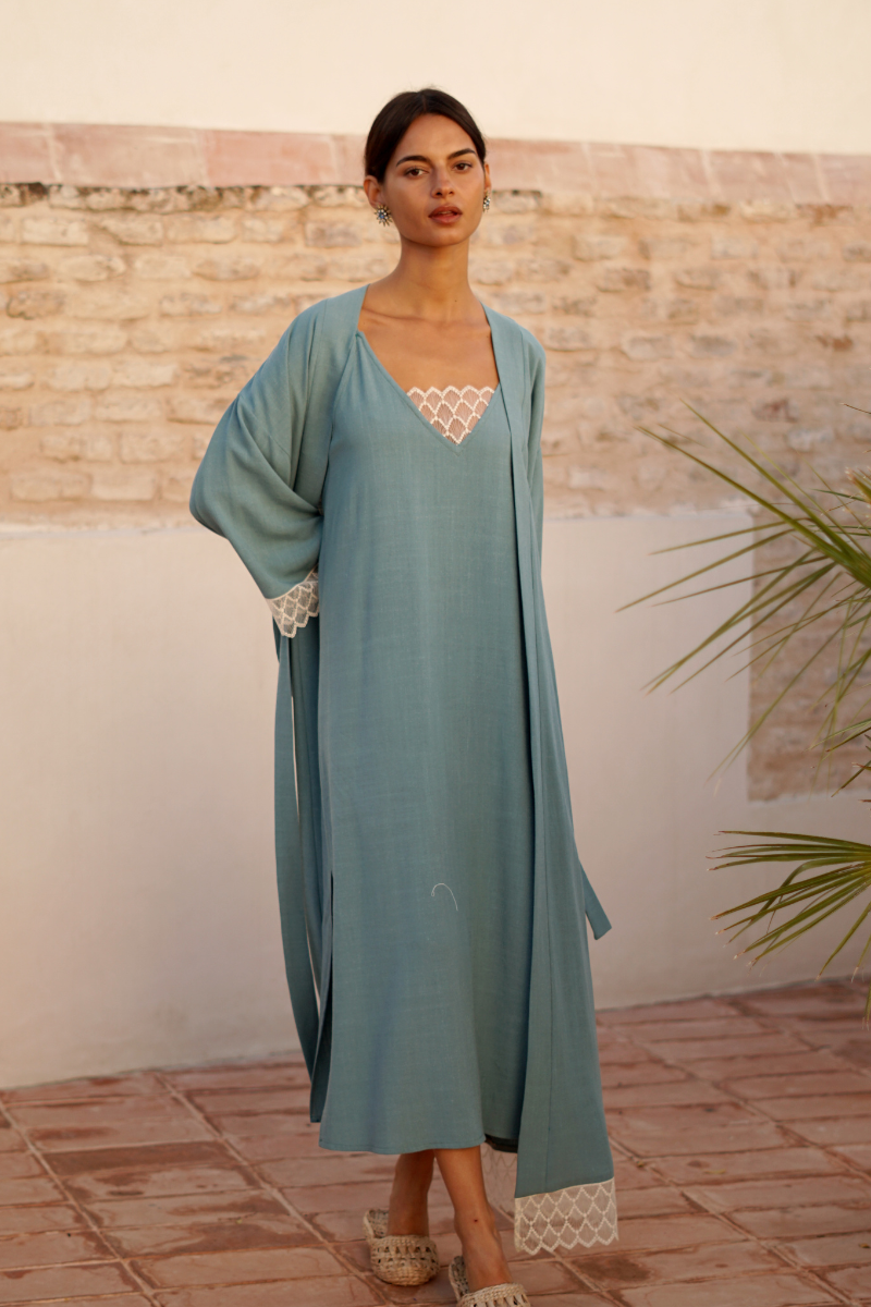 Conjunto Yoko Ono Azul