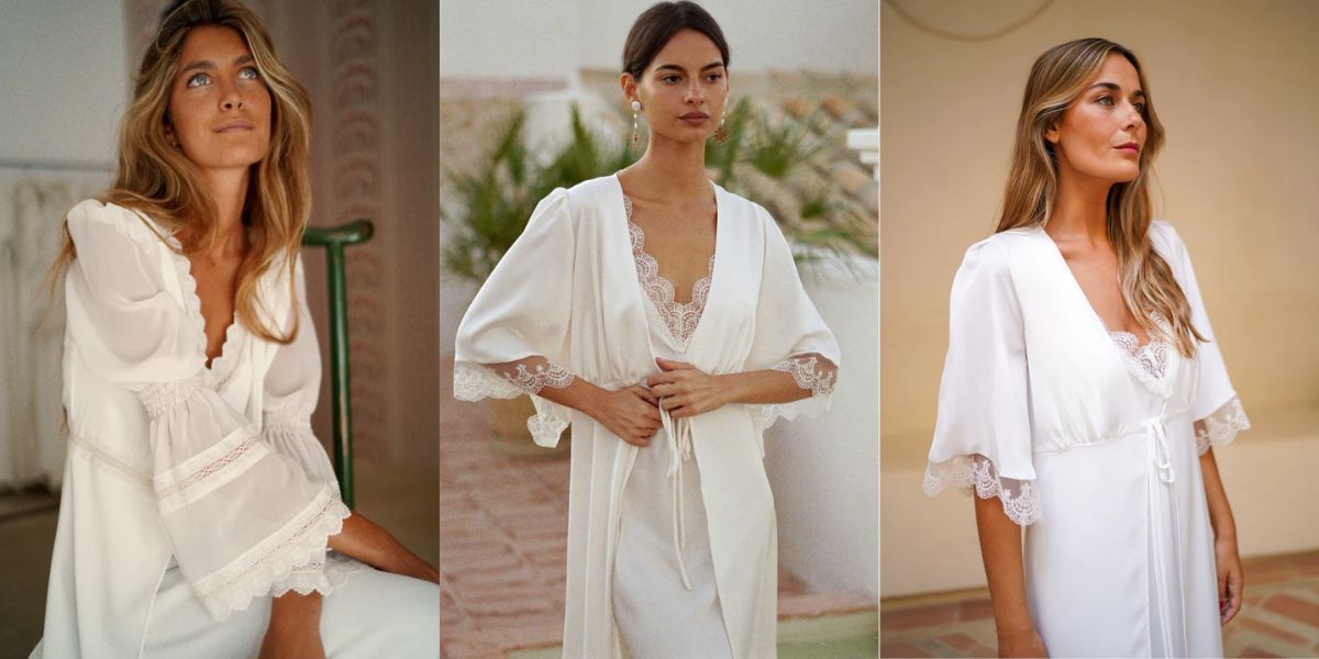 Bata de novia bordada