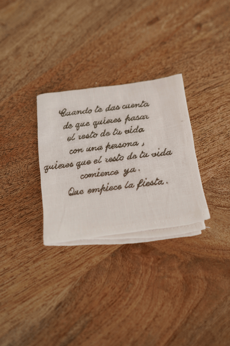 Embroidered Handkerchief for Groom